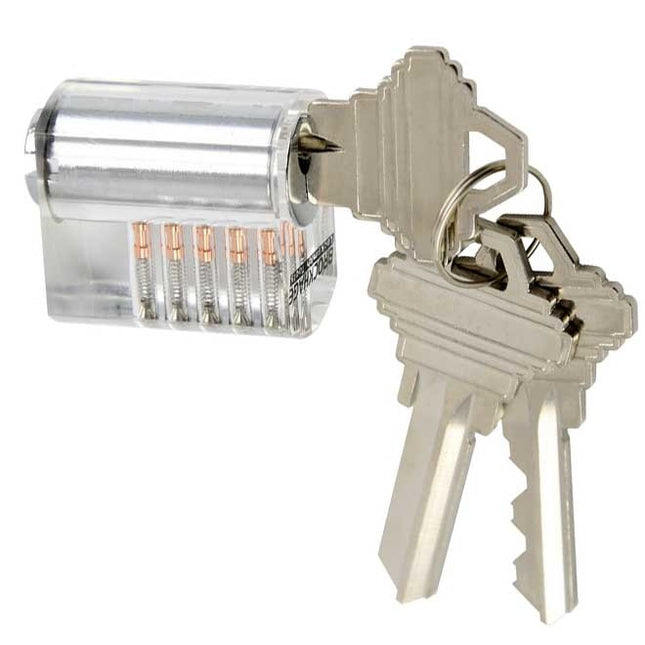 Doorzichtig oefenslot zonder spool pin