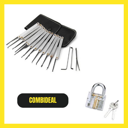 15-delige Goso lockpickset én transparant oefenslot!