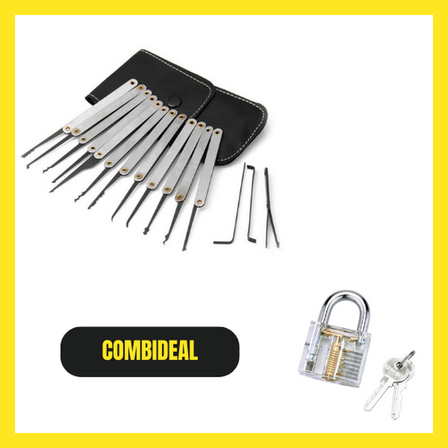 Goso 15-delige lockpick set met gratis oefenslot!