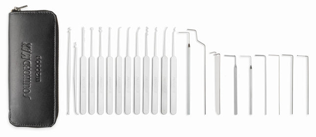 Southord M2000B – Ultra dunne lockpick set - 22 delig - 0,5mm dikte