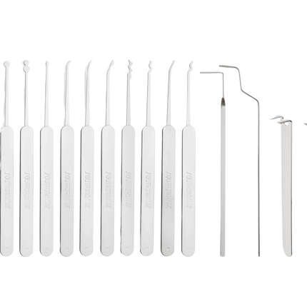 Southord M2000B – Ultra dunne lockpick set - 22 delig - 0,5mm dikte