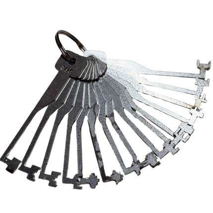 15-delige lockpick set voor (oude) bontebaard sloten – 3 levers