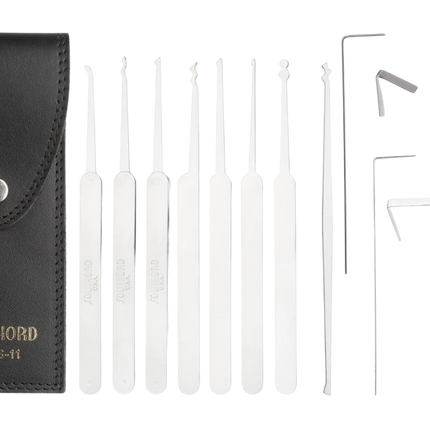 SouthOrd 11-delige lockpick set (MPXS-11) – professionele precisieset met lederen etui