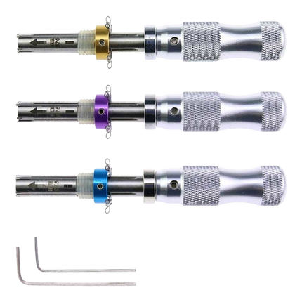 HUK tubular pick 7 pin (set van 3 stuks: 7,0mm, 7,5mm, 7,8mm)