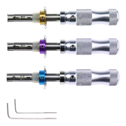 HUK tubular pick 7 pin (set van 3 stuks: 7,0mm, 7,5mm, 7,8mm)