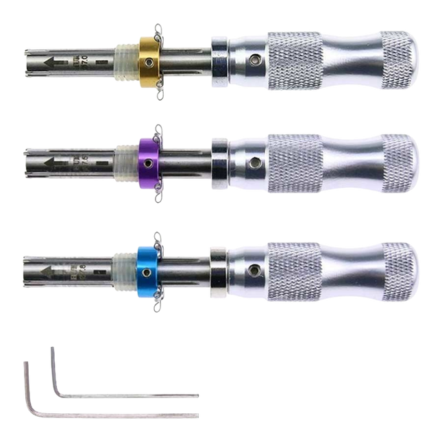 HUK tubular pick 7 pin (set van 3 stuks: 7,0mm, 7,5mm, 7,8mm)