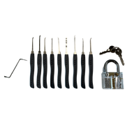 Goso 10-delige lockpick set met transparant oefenslot