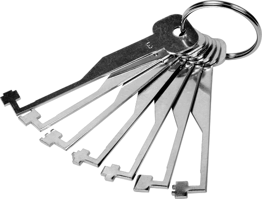 7-delige lockpick set voor (oude) bontebaard sloten