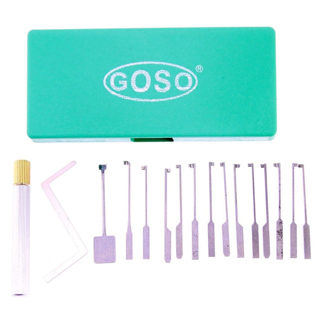 Goso 17-delige dimple lockpick set – Inclusief transparant oefenslot (beginner)